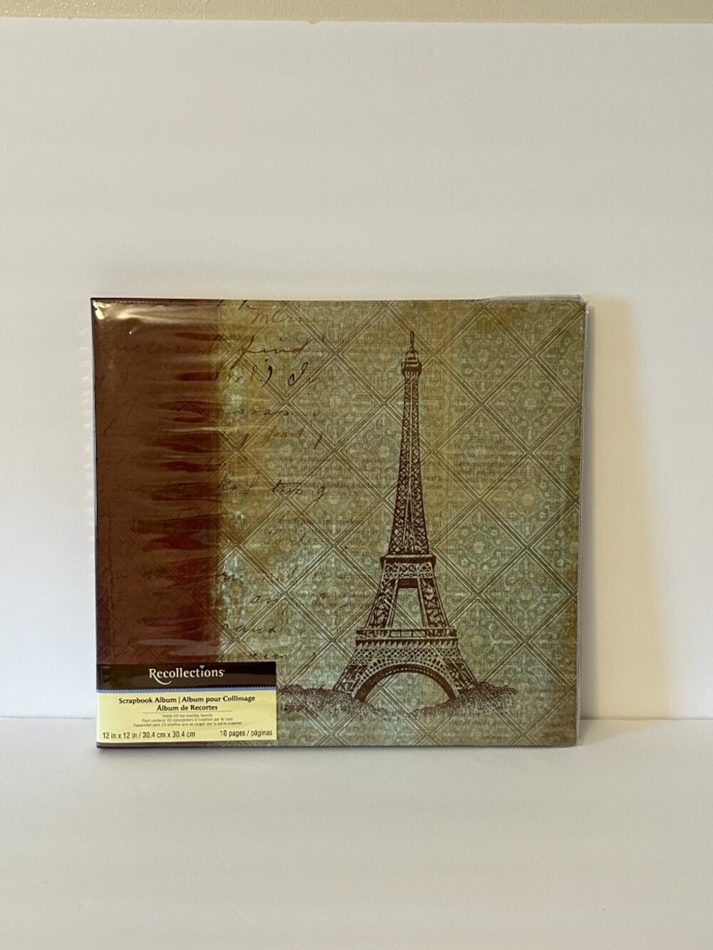Recollections 12x12 Scrapbook Album Paris Eiffel Tower Green Brown Top Loading - Picture 10 of 15